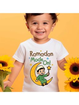 KNITROOT - White Cotton Printed T-Shirt