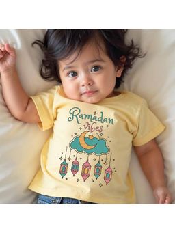 KNITROOT - Yellow Cotton Printed T-Shirt