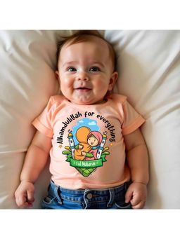 KNITROOT - Peach Cotton Printed T-Shirt