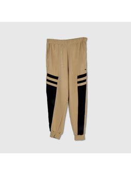 Purple United Kids - Beige Terry Colorblock Joggers