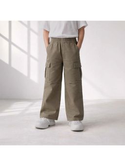 Purple United Kids - Olive Cotton Solid Trouser