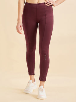 Sweet Dreams - Women Solid Ankle Tights - Burgundy
