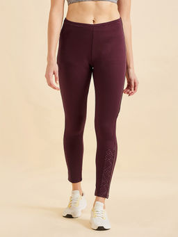 Sweet Dreams - Women Solid Ankle Tights - Wine