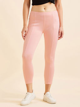 Sweet Dreams - Women Solid Ankle Tights - Pink