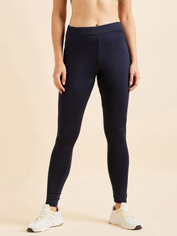 Sweet Dreams - Women Solid Ankle Tights - Navy Blue