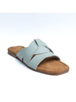 Dapper Feet - Criss Cross Flats Blue