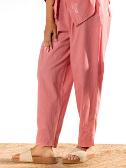 PANTS AND PAJAMAS - Peach Cotton Salwar