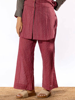 PANTS AND PAJAMAS - Red & Lilac Cotton Bottom
