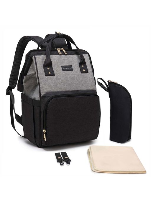 Motherly Crown Combo Melange Fabric Diaper Bag for Mothers for Travel (0-36 Months)