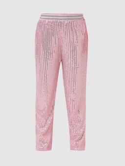 VERO MODA - Girls Sequins Pink Trousers