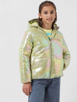 VERO MODA - Girls Solid Green Bomber Jacket