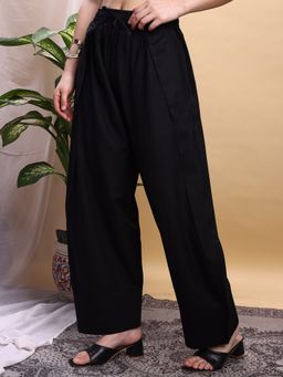 Tikhi Imli - Black Color Rayon Farshi Salwar