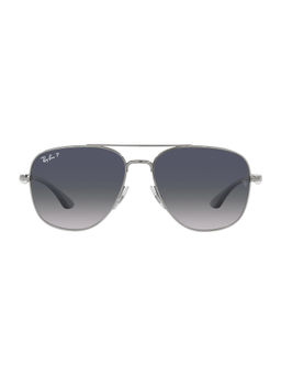 Ray-Ban - Gunmetal Sunglasses(0RB3683|Square |Black Frame|Blue Lens |56 mm )