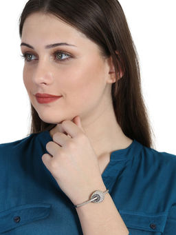 Anika's Creations - Silver Plated Designer Studded With American Diamonds (One Size)