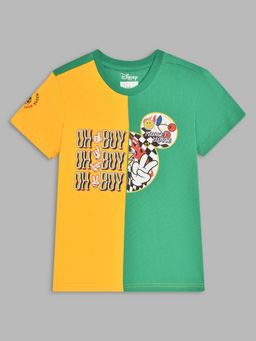 Blue Giraffe - Boys Yellow Printed T-shirt