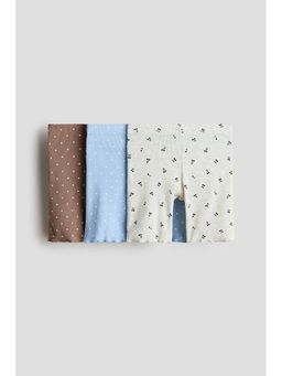 H&M - Girls Beige 3-Pack Ribbed Cycling Shorts