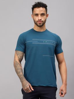 Vector X - Men Airforce Printed Round Neck Polyester Half Sleeves T-Shirt