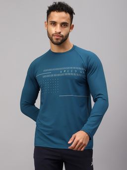 Vector X - Men Airforce Printed Round Neck Polyester Full Sleeves T-Shirt