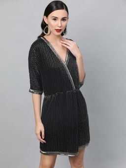STREET 9 - Black Embellished Dress