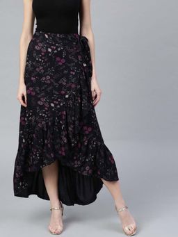 STREET 9 - Black Floral Skirt