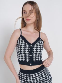 Cover Story - Black Crop Top