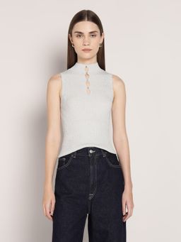 Cover Story - Grey Sleeveless Sweater