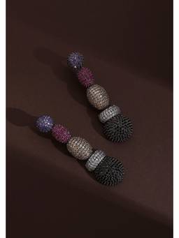 SWABHIMANN - Gloria Multicolour Zirconia Dangler Earrings