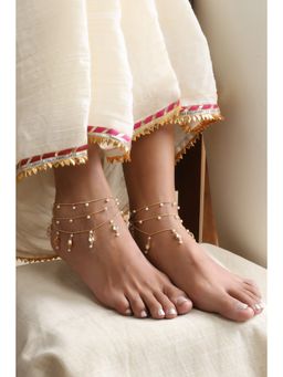 SWABHIMANN - Delia Gold Kundan Anklets
