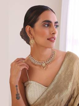 SWABHIMANN - Bhumika Multicolour Jadau Kundan Necklace Set