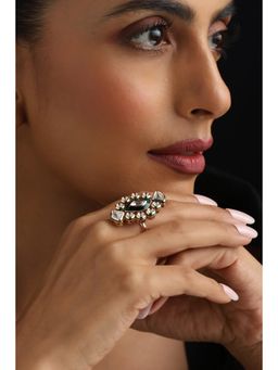 SWABHIMANN - Odessa Green Kundan Ring
