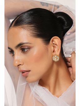 SWABHIMANN - Sukh Gold Kundan Stud Earrings
