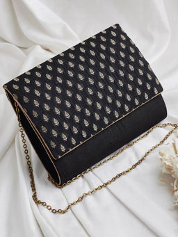 Fabindia - Black Brocade Clutch