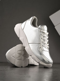 CLOG LONDON - Women Casual Silver Sneakers