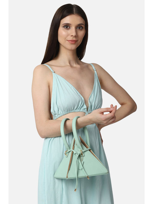 Buy Forever 21 Green Solid Hand Bag Online