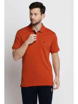 Van Heusen Innerwear - Men Athleisure Ultra Soft & Short Sleeve Polo T-Shirt - Orange
