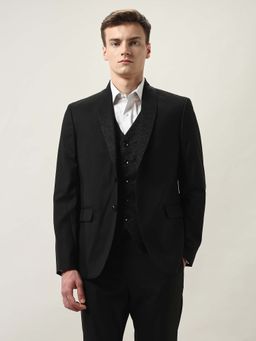 Arrow - Men Black Three Piece Ceremony Suit