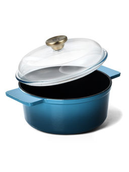 Bergner - Excalibur Light Cast Iron Induction Bottom Blue Casserole with Lid