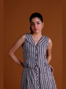 BUDUN - Anna Striped Short Vest Top
