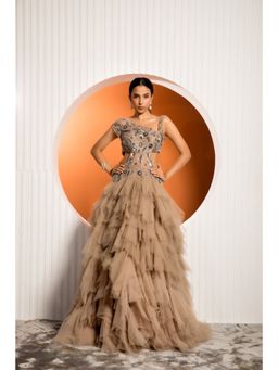 Jade by Ashima - Rue Beige Embellished Gown
