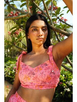 BUDUN - Gia Pink Printed Crop Top