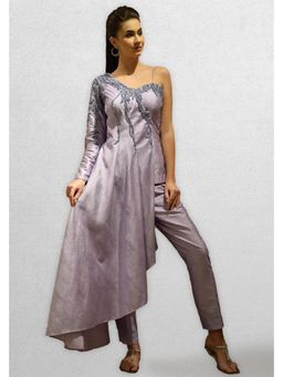 Jade by Ashima - Purple One Shoulder Embellished Gown