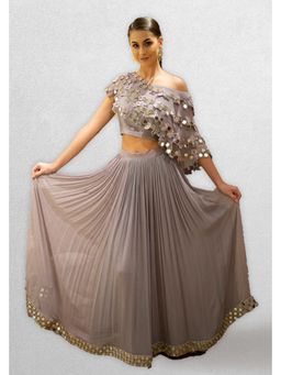 Jade by Ashima - Pink Crop Top and Skirt