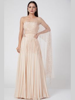 Jade by Ashima - Pastel Peach Gown