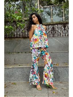 BUDUN - Karishma Multi Coloured Halter Neck Top