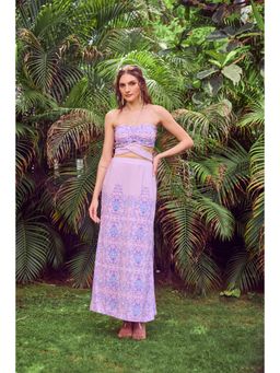 Jade by Ashima - Purple Crop Top and Skirt