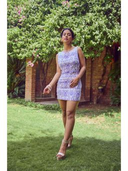 Jade by Ashima - Blue Bodycon Floral Dress