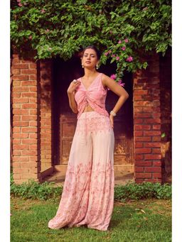 Jade by Ashima - Pink Crop Top with Pant
