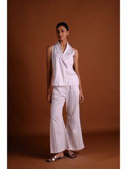 BUDUN - Stella Multi Coloured Striped Flare Pants