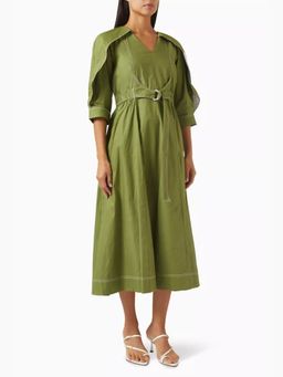 Notebook - Logan Green A Line Midi Dress