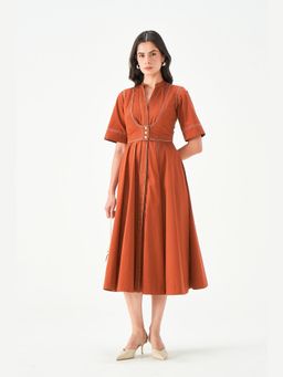 Notebook - Elisa Rust A Line Midi Dress